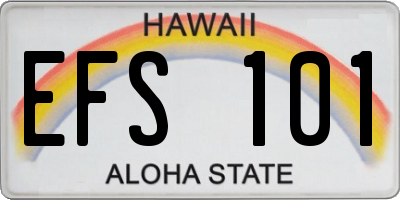 HI license plate EFS101