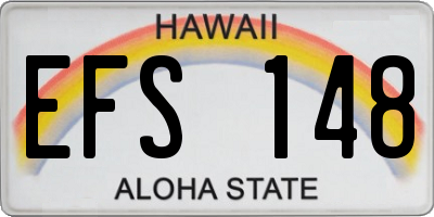 HI license plate EFS148