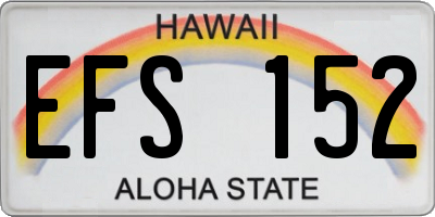 HI license plate EFS152