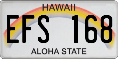 HI license plate EFS168