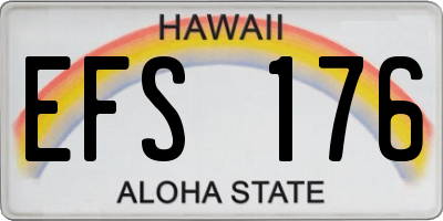 HI license plate EFS176