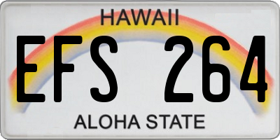 HI license plate EFS264