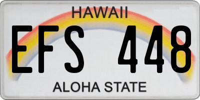 HI license plate EFS448