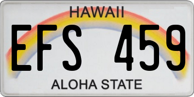 HI license plate EFS459