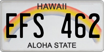 HI license plate EFS462