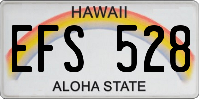 HI license plate EFS528