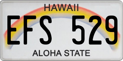 HI license plate EFS529