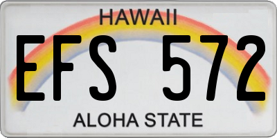 HI license plate EFS572