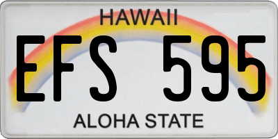 HI license plate EFS595