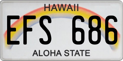 HI license plate EFS686