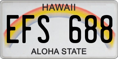 HI license plate EFS688