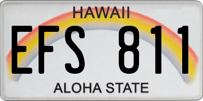 HI license plate EFS811