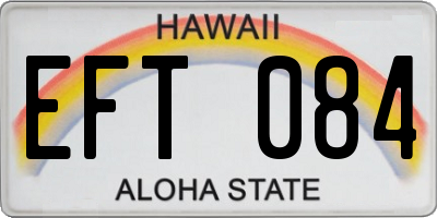 HI license plate EFT084