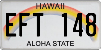 HI license plate EFT148