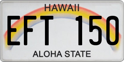 HI license plate EFT150