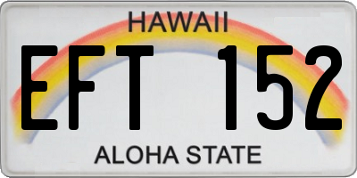 HI license plate EFT152