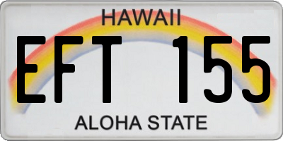 HI license plate EFT155