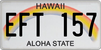 HI license plate EFT157
