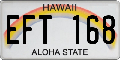 HI license plate EFT168