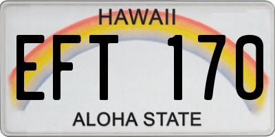 HI license plate EFT170