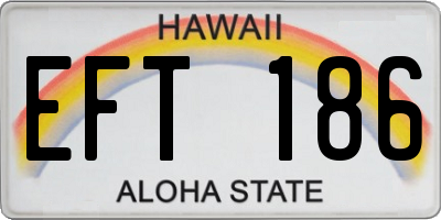 HI license plate EFT186