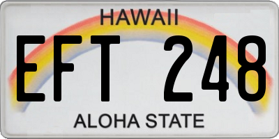 HI license plate EFT248