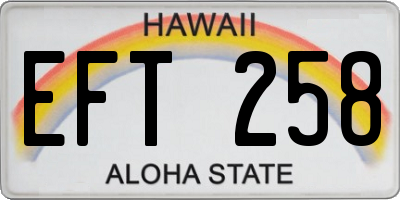 HI license plate EFT258