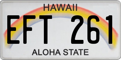 HI license plate EFT261