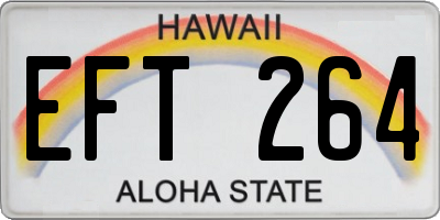 HI license plate EFT264