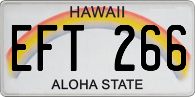 HI license plate EFT266