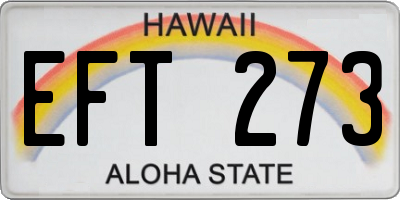 HI license plate EFT273