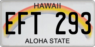 HI license plate EFT293
