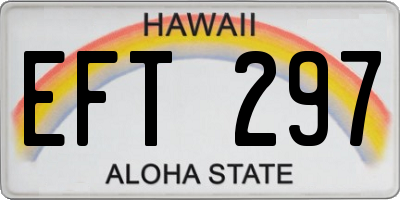 HI license plate EFT297