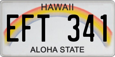 HI license plate EFT341