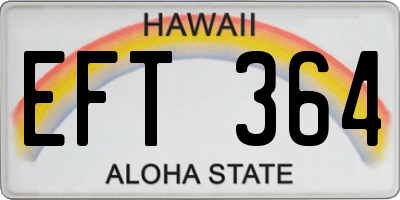 HI license plate EFT364