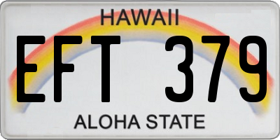 HI license plate EFT379