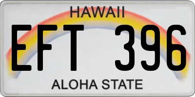 HI license plate EFT396