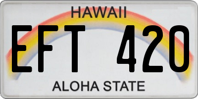HI license plate EFT420