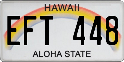 HI license plate EFT448