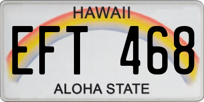 HI license plate EFT468