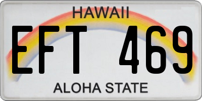 HI license plate EFT469