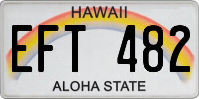 HI license plate EFT482
