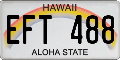 HI license plate EFT488