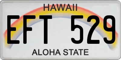 HI license plate EFT529