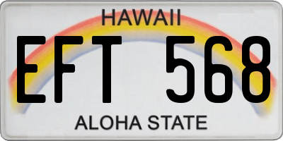 HI license plate EFT568