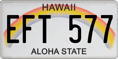 HI license plate EFT577