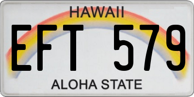HI license plate EFT579
