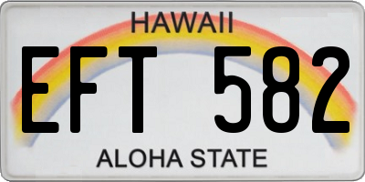 HI license plate EFT582