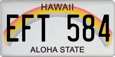 HI license plate EFT584