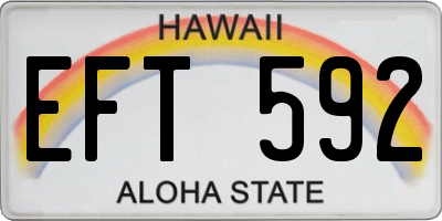 HI license plate EFT592